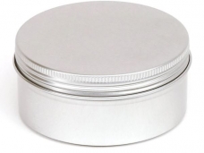 Silver Round Aluminium Tin Container 250ml