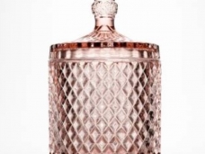 Pink Georgen Candle Glass